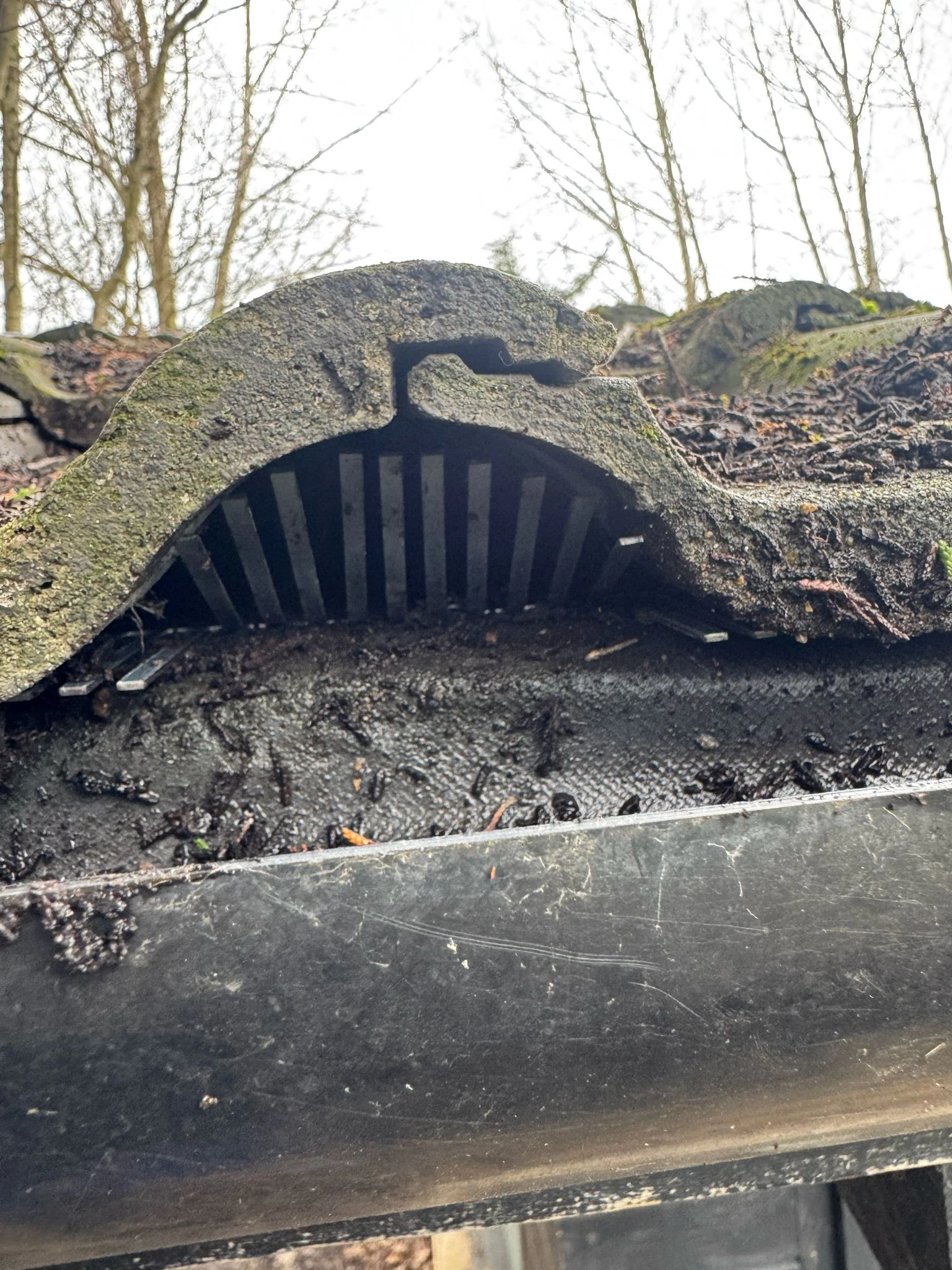 Bird proofing comb installed under roof tiles to stop starlings accessing the roof void