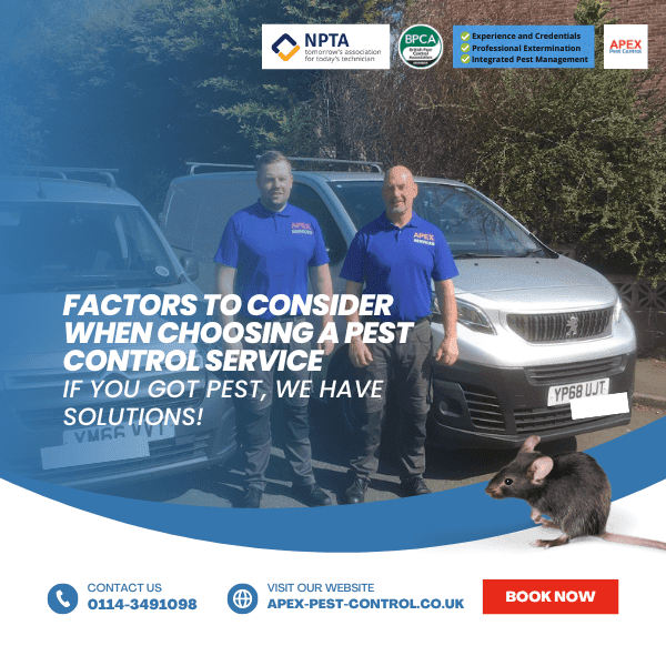 Factors to Consider When Choosing a Pest Control Service