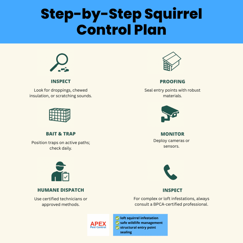 step by step squirrel control plan
